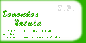 domonkos matula business card